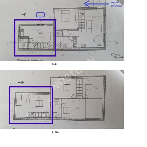 Nantes Bout des Pavés : Location Appartement Meublé T1 bis de 28 m²  avec chambre en duplex.