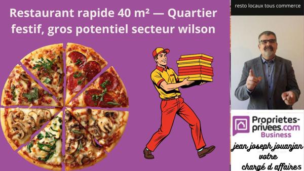 Restaurant rapide 40 m²  Quartier festif, gros potentiel