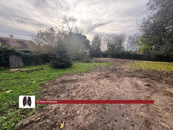 Vente immobilière : Terrain constructible à Cadaujac   550 m² 139 750 €- YD Immo Cadaujac.