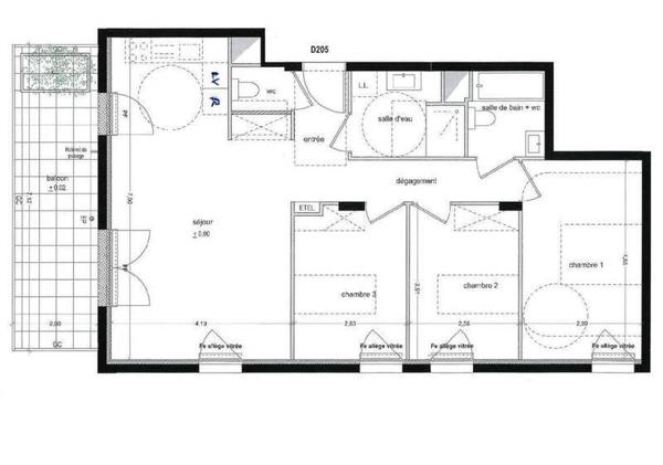 Appartement 4 pièces                                        - 44800 Saint-Herblain Réf : 12138