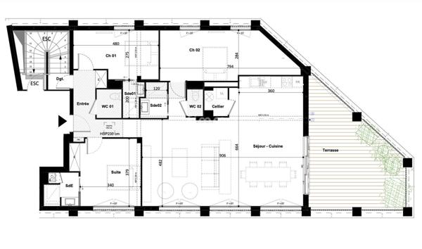 33200 Loft T4 de type New-Yorkais 125m2