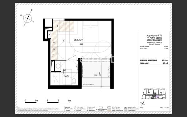 Appartement 1 pièce - 29 m² Exclusivité efficity