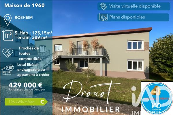 Maison à vendre 5 pièces 125 m² Rosheim