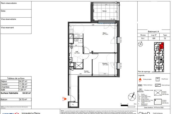 A VENDRE T2 avec balcon à Avrillé - Résidence récente