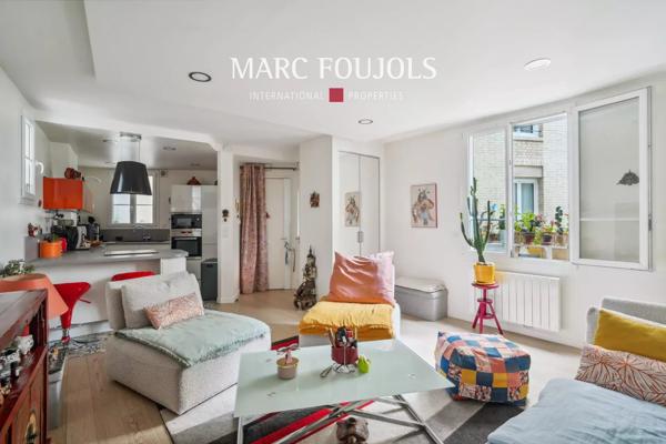 Paris XVI Porte de Saint Cloud : charmant 2 pièces de 55 m²
