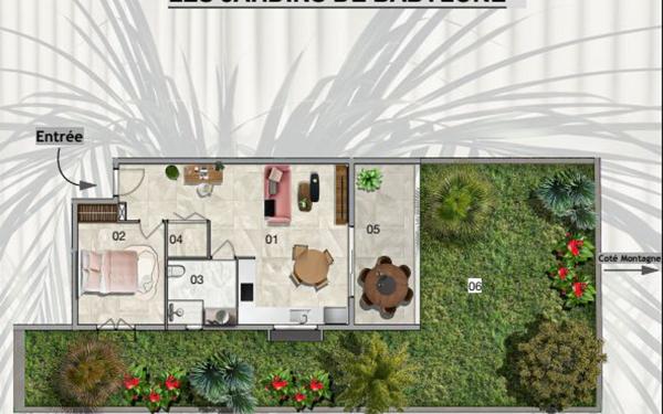 Appartement à vendre    2 pièces • 55,01 m2 L'Étang-Salé