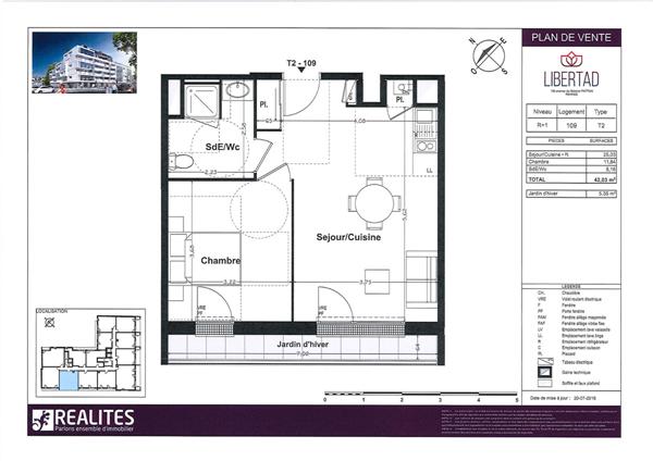 Appartement 2 Pièces - 42 M² 35000 Rennes,  
Rennes 35000