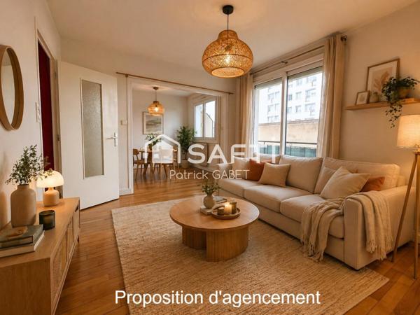 ? Appartement T4 à vendre – Quartier Maladière – Lumineux, calme avec balcon, cave et grenier