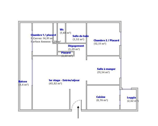 Appartement
         4 pièces
        - 102 m² 426 000 € *