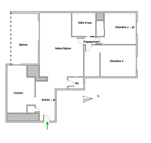 PUTEAUX / QUARTIER REPUBLIQUE Appartement 3 pièces 67m² avec terrasse, cave et parking