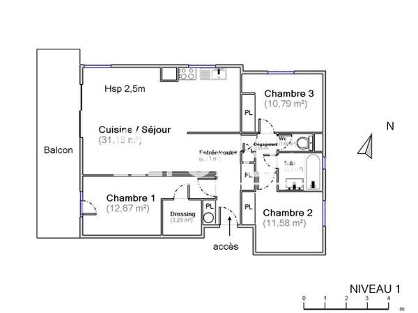 Location Appartement 4 pièces 85.65 m² - 600 ROUTE DE BATAILLARD Chenex 74520
