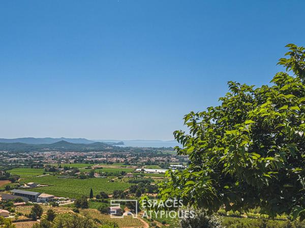 Villa d’artisan en pierres de Bormes et sa vue époustouflante