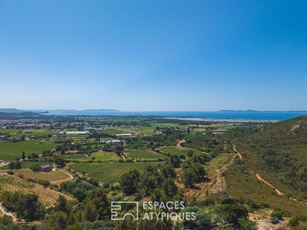 Villa d’artisan en pierres de Bormes et sa vue époustouflante
