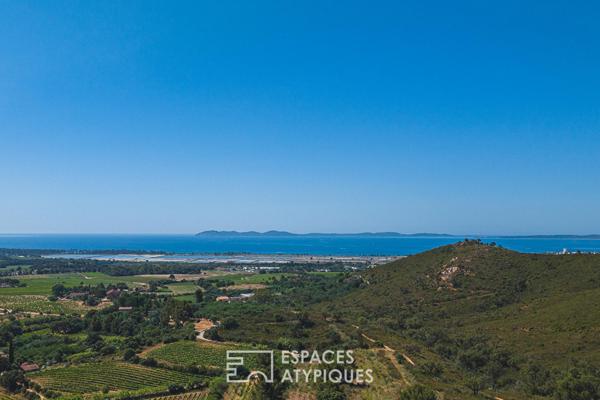Villa d’artisan en pierres de Bormes et sa vue époustouflante
