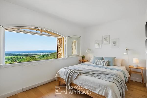 Villa d’artisan en pierres de Bormes et sa vue époustouflante