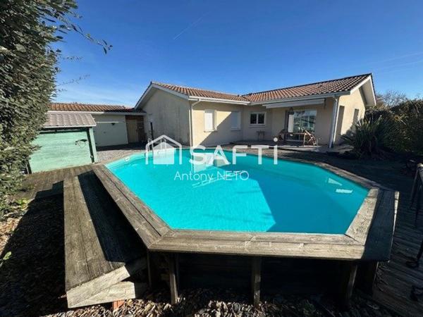 Maison à vendre, 4 pièces + studio, garage, piscine, Gujan Mestras