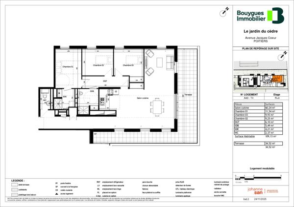 Appartement T4 à Poitiers