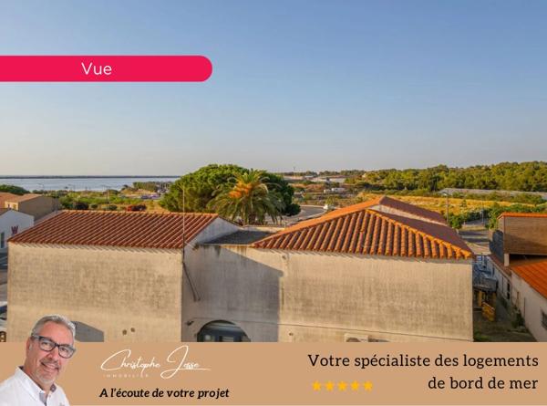 Leucate village T3 avec 15m2 de terrasse et parking