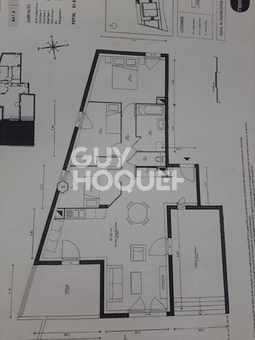 Appartement 4 pièce(s) 82 m2 avec terrain 64 m², proche de la toison d'or