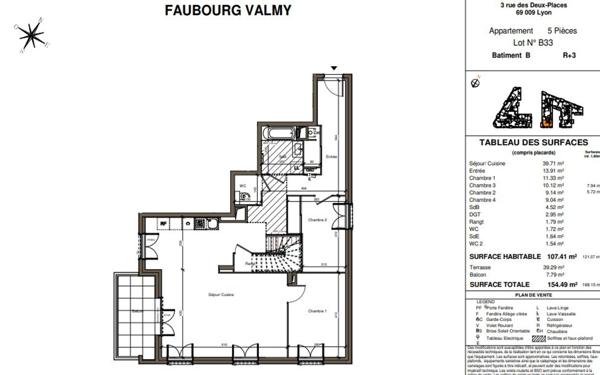 Appartement à vendre    5 pièces •  Lyon 9