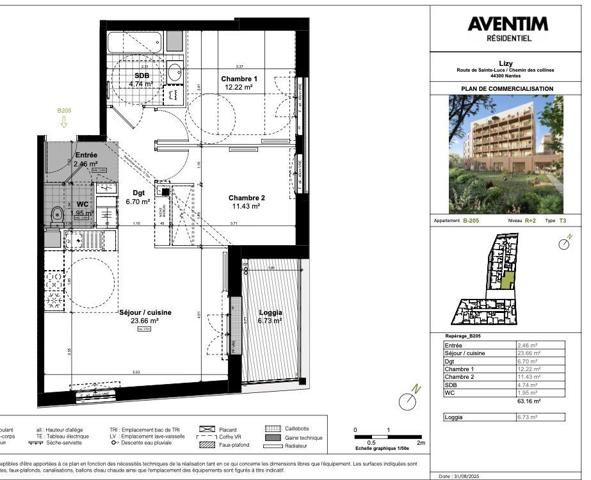 Appartement à vendre 3 pièces 63 m² Nantes