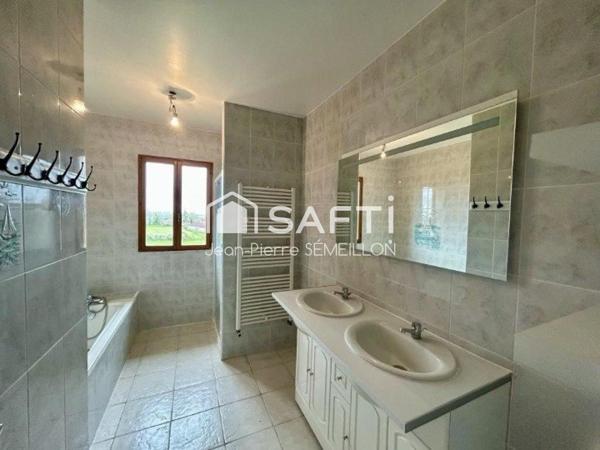 Maison 114 m², 3 chambres, balcon, double garage