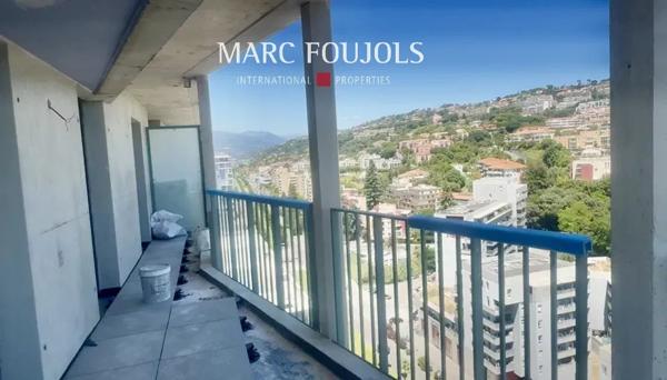 Nice Méridia – T3 dernier étage vue mer et montagnes, terrasse et parking