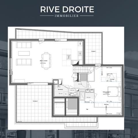 Rennes (35000) RENNES CENTRE LES LICES - APPARTEMENT D'EXCEPTION - DERNIER ETAGE TERRASSE