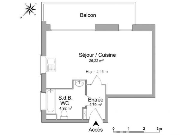 Location Studio 33.9 m² - 55 RUE MARCEAU Nogent Sur Marne 94130