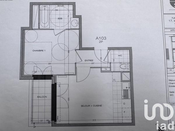 Appartement 2 pièces de 43 m² à Drancy (93700)