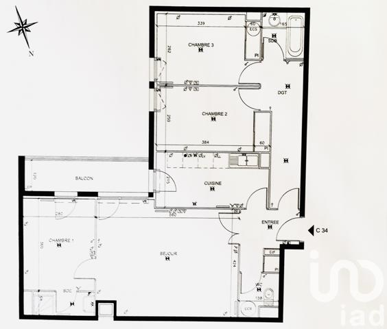 Appartement à vendre 4 pièces 84 m² Châtenay-Malabry