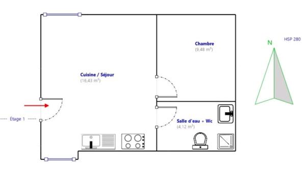 Appartement à vendre |                                       Marseille 11 |                                        1 pièce  |  31 m²