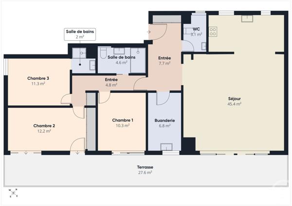 Appartement F4 à vendre  4 pièces - 110,12 m 2   LE PLESSIS ROBINSON  - 92