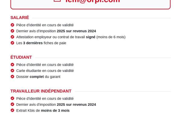Appartement à louer