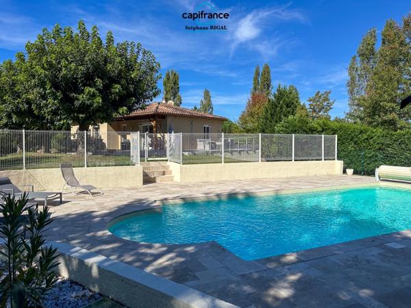 Dpt Lot et Garonne (47), à vendre SAINT SYLVESTRE SUR LOT maison P6 de 130 m² avec piscine - Terrain de 3186 m²