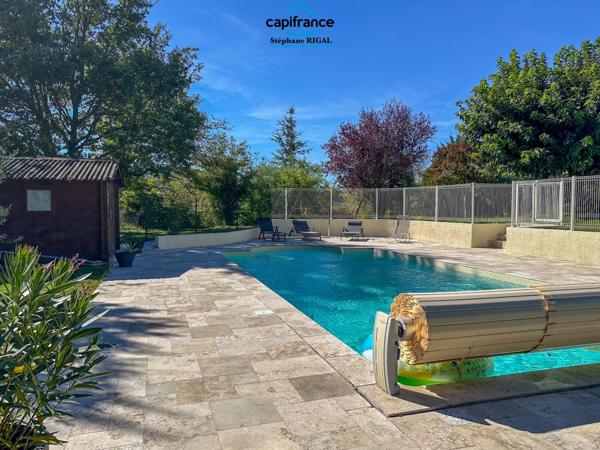 Dpt Lot et Garonne (47), à vendre SAINT SYLVESTRE SUR LOT maison P6 de 130 m² avec piscine - Terrain de 3186 m²