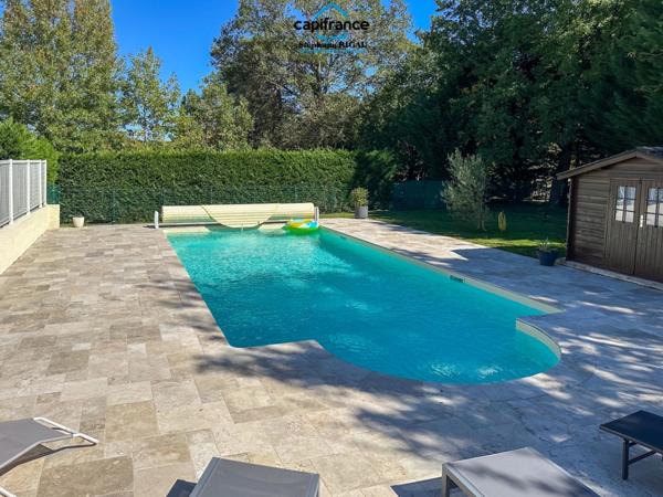 Dpt Lot et Garonne (47), à vendre SAINT SYLVESTRE SUR LOT maison P6 de 130 m² avec piscine - Terrain de 3186 m²