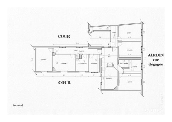 Appartement Paris 17 Batignolles 6 pièces  familial 131m2