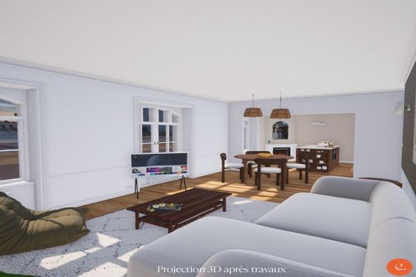 LE VASTE APPARTEMENT BOURGEOIS À RESTAURER, À 10 MIN A PIED DU CENTRE HISTORIQUE. - A QUIMPER Quimper PROCHE CENTRE
