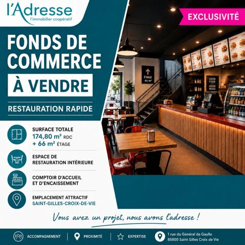 Fonds de commerce de restauration rapide Saint-Gilles-Croix-de-Vie