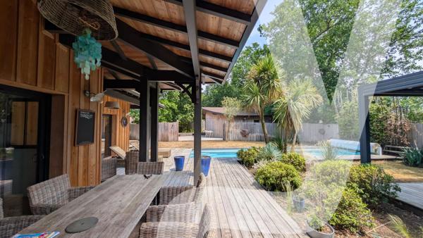 Propriété d'exception Lège-Cap-Ferret avec lodge indépendant et piscine chauffée - 33950 Lège-Cap-Ferret - Réf 87133418