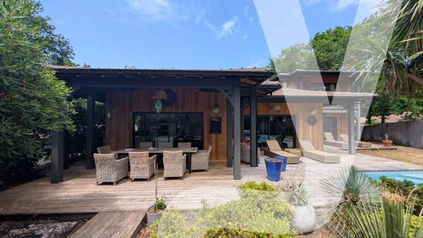 Propriété d'exception Lège-Cap-Ferret avec lodge indépendant et piscine chauffée - 33950 Lège-Cap-Ferret - Réf 87133418