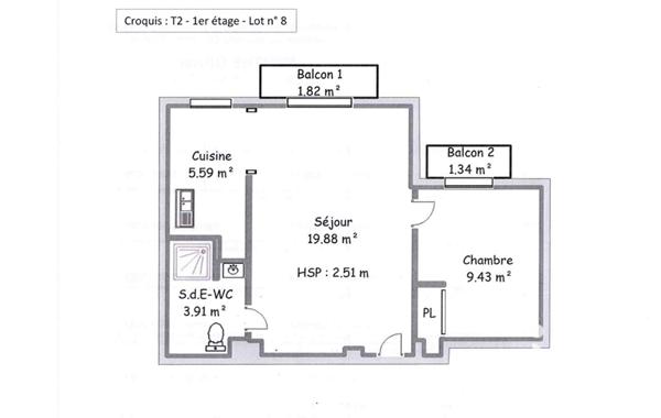 Location appartement 2 pièces 39 m² Longpont-sur-Orge