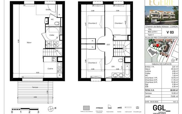 Maison à vendre    4 pièces • 87,96 m2 L'Union