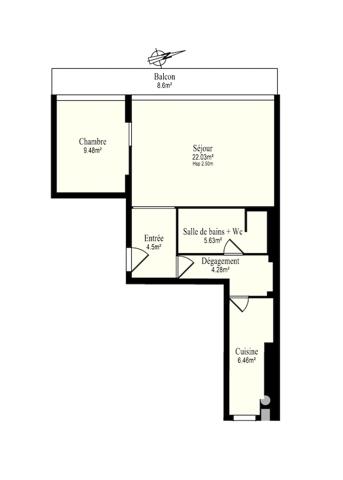 Appartement à vendre 2 pièces 52 m² Paris 14