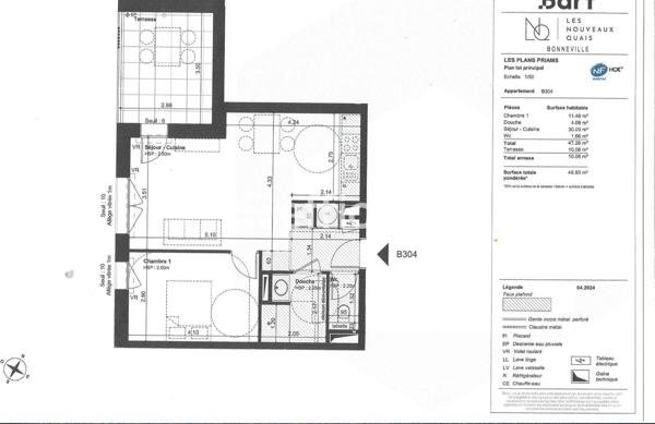 Appartement 2 pièces - 47 m²