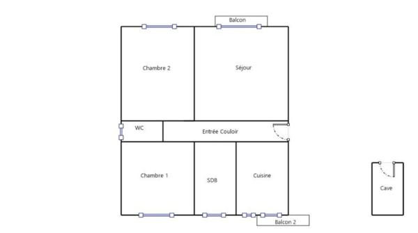 (64 140) - BILLERE - APPARTEMENT T3 - 2 EME ETAGE - 2 BALCONS - CAVE - PLACES DE STATIONNEMENT - HAUT DE BILLERE / BEAU-FRENE - LIMITE PAU
