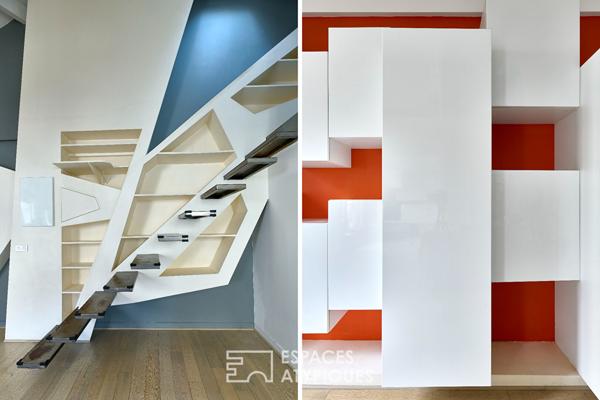 Dernier étage esprit loft design à Jules-Joffrin