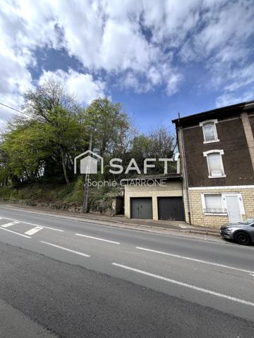 À vendre à Cantebonne , Terrain d'une superficie de 11 ares + Maison 95 M2 avec Garages