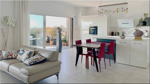 Appartement à vendre 4 pièces DIVONNE LES BAINS (01) – Résidence Le Stallion Élégance, terrasse panoramique et vue Mont Blanc